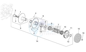 Scarabeo 50 4t 2v e2 drawing Clutch