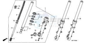 XL700V9 ED drawing FRONT FORK