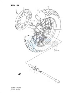 VL800 drawing FRONT WHEEL (VL800TL1 E24)