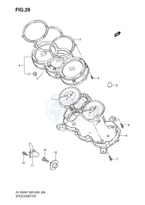 DL1000 (E3-E28) V-Strom drawing SPEEDOMETER