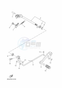 XSR125 MTM125 (BGX3) drawing SHIFT SHAFT