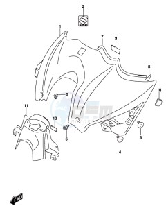 GSX-S1000 A drawing FUEL TANK FRONT COVER (GSX-S1000AL8 E21)