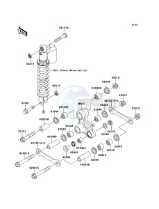 KX65 KX65ABF EU drawing Suspension