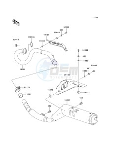 KL 250 G [SUPER SHERPA] (G9F) G9F drawing MUFFLER-- S- -