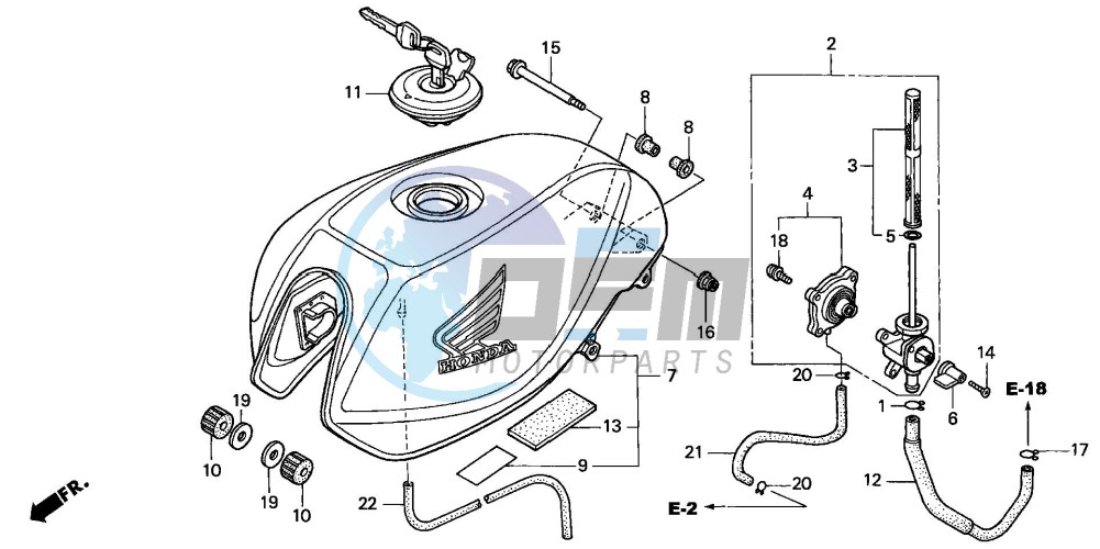 FUEL TANK (CB600F2/F22)