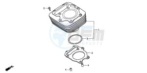 TRX300EX FOURTRAX 300 EX drawing CYLINDER