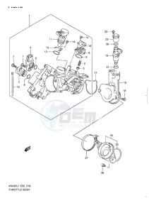 AN400 ABS BURGMAN EU drawing THROTTLE BODY