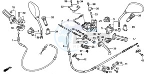 SH150R 125 drawing HANDLE LEVER/SWITCH/CABLE