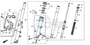 ST1300A drawing FRONT FORK