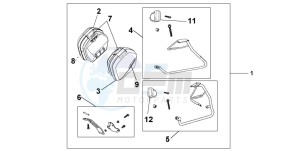 VFR800A drawing PANNIER SET + STAYS