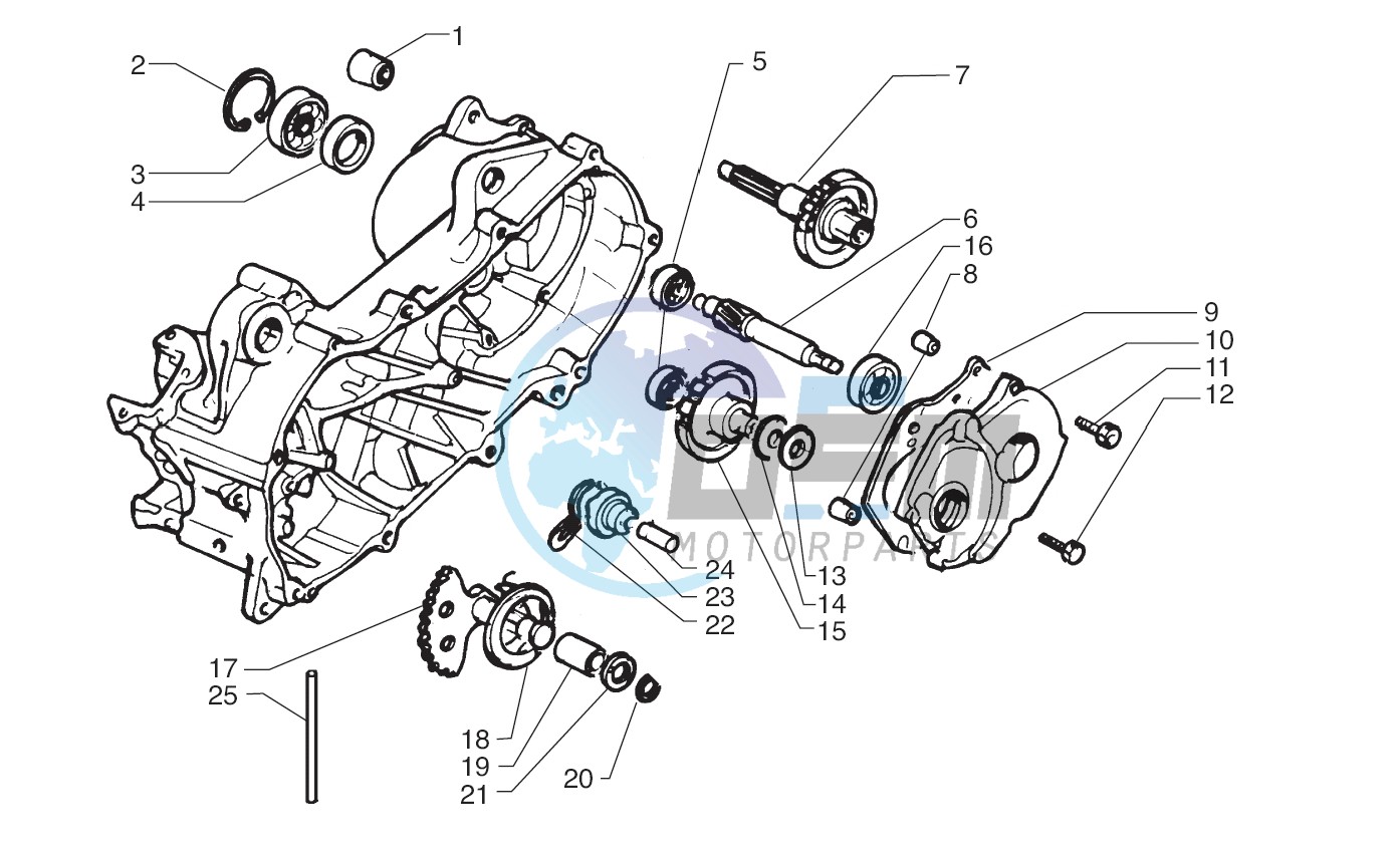 Rear wheel axle