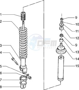 Hexagon 125 EXS1T 125cc drawing Rear Shock absorber