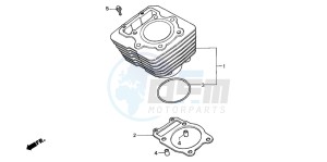 TRX350 FOURTRAX drawing CYLINDER