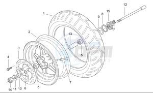 SR 50 H2O Di-Tech AND carb drawing Front wheel