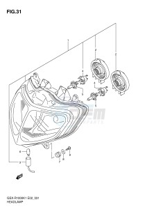 GSX-R1000 (E2) drawing HEADLAMP (E2,E19,U1E19,U2E19,P37)