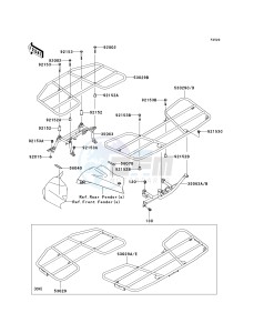 KVF 750 B (BRUTE FORCE 750 4X4I) (B6F-B7FA) A7F drawing CARRIER-- S- -