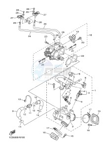 XVS1300A MIDNIGHT STAR (1CS4) drawing INTAKE 1