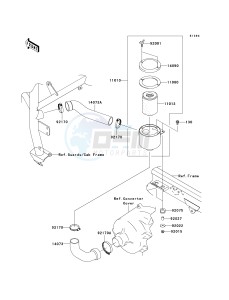 KAF 620 M [MULE 4010 4X4] (M9F) MAF drawing AIR CLEANER-BELT CONVERTER