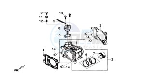 GTS 125I L6 drawing CYLINDER MET PISTON