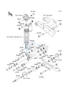 KX 450 E (KX450F MONSTER ENERGY) (E9FA) E9FA drawing REAR SUSPENSION