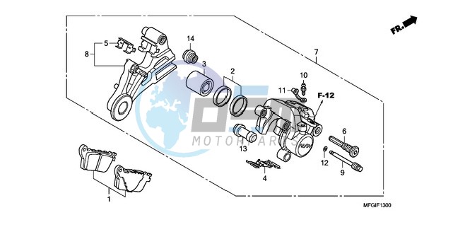 REAR BRAKE CALIPER (CB600F/F3)