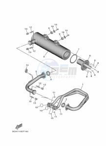 YXE850EN YXE85WPHM (BAND) drawing EXHAUST