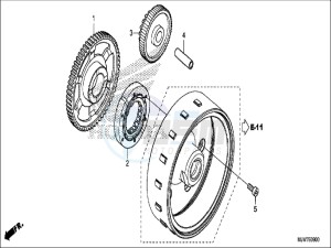 CB500FAH CB500F ED drawing STARTING CLUTCH