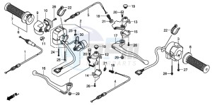 RT1 16 drawing HANDLE LEVER/SWITCH/CABLE