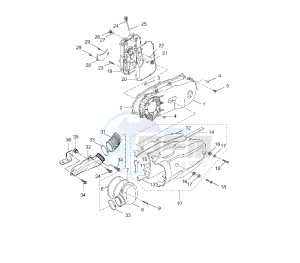 VP X-CITY 125 drawing CRANKCASE COVER