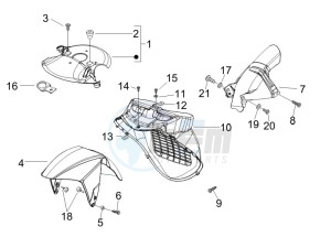 Runner 125 VX 4t e3 serie Speciale drawing Wheel housing - Mudguard