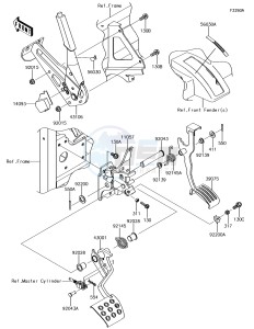 MULE PRO-DX KAF1000EJF EU drawing Brake Pedal