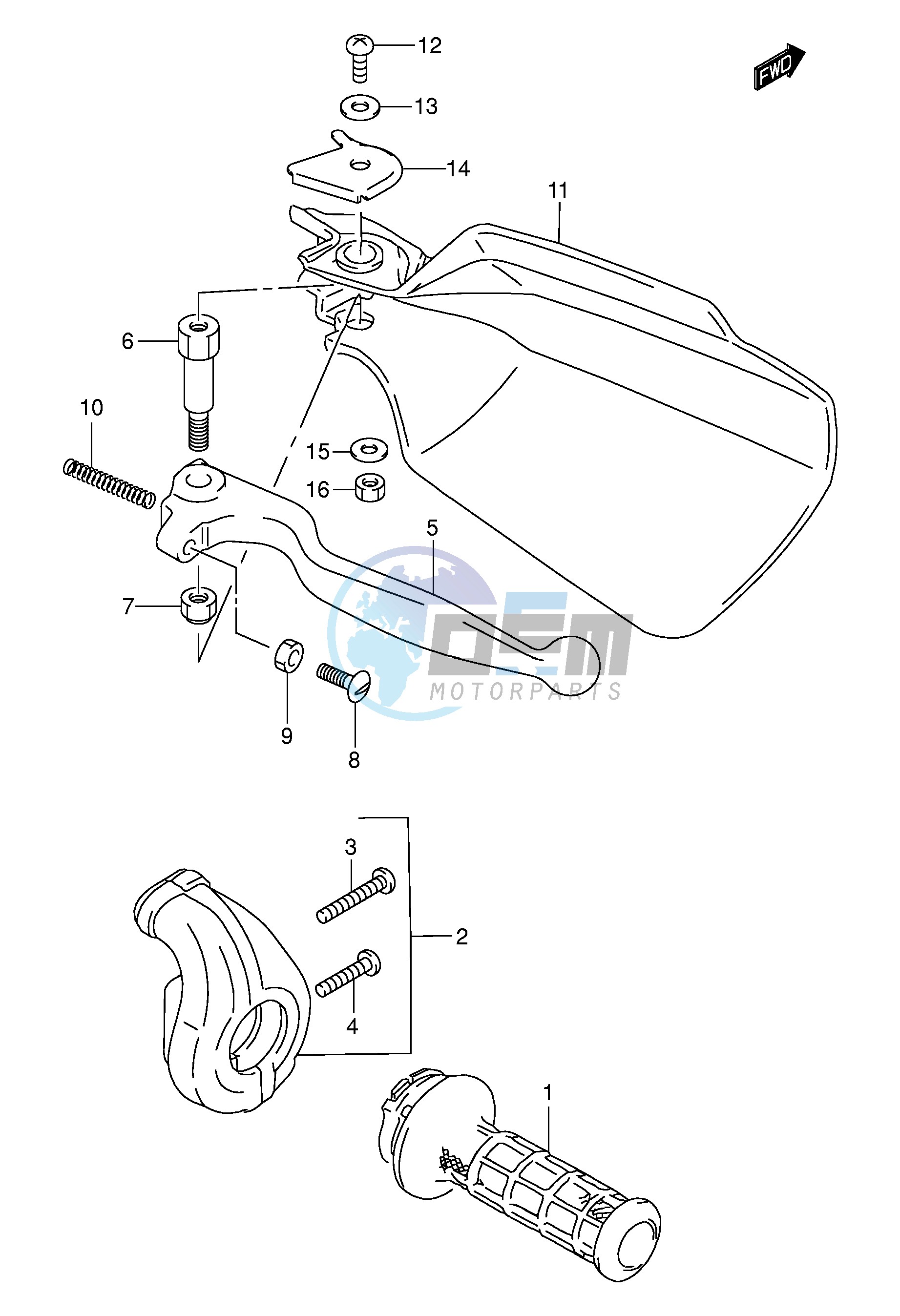 RH HANDLE LEVER