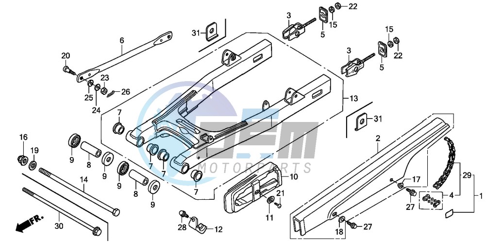 SWINGARM/CHAIN CASE