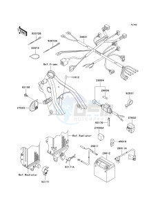 KLX 250 H [KLX250S] (H6F-H7F) H7F drawing CHASSIS ELECTRICAL EQUIPMENT