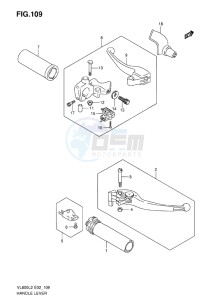 VL800 INTRUDER EU drawing HANDLE LEVER