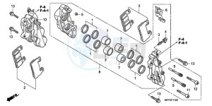 CB13009 BR / CO MME - (BR / CO MME) drawing FRONT BRAKE CALIPER