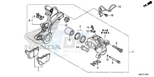 CBR1000S1H 2ED - (2ED) drawing REAR BRAKE CALIPER