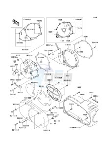 VN 1600 D [VULCAN 1600 NOMAD] (D6F-D8FA) D8F drawing LEFT ENGINE COVER-- S- -