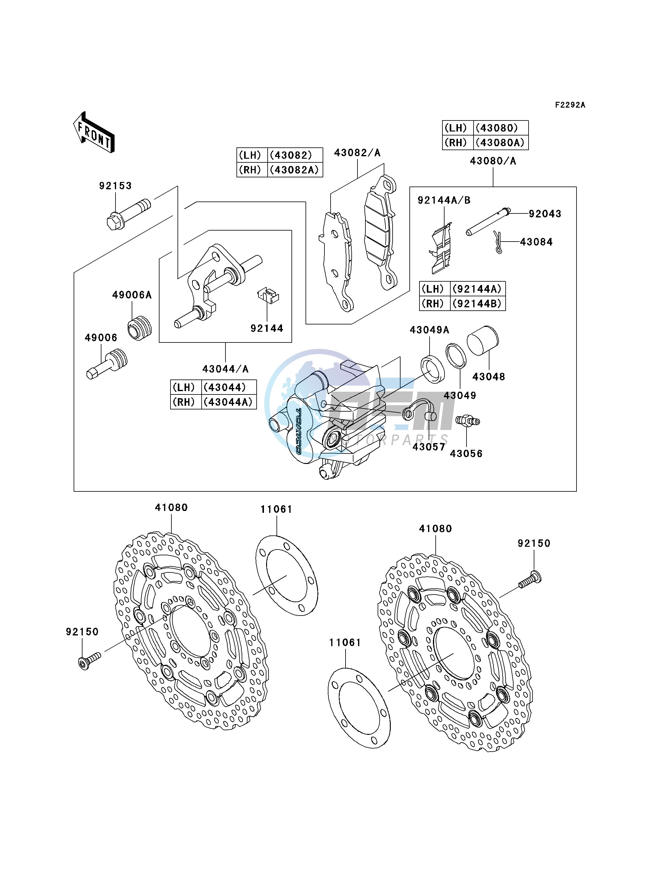 FRONT BRAKE-- A9F- -