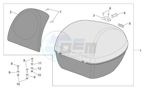 Scarabeo 50 2t (eng. Minarelli) drawing Top box with seat cushion