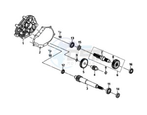 SYMPHONY SR 50 L6 drawing MISSION CASE - DRIVE SHAFT