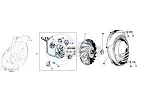 PXE ARCOBALENO 125 drawing Flywheel magneto