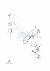 XTZ690-U TENERE 700 (BW32) drawing HANDLE SWITCH & LEVER