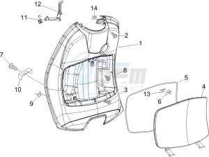 LX 50 2T drawing Front glovebox - Knee-guard panel