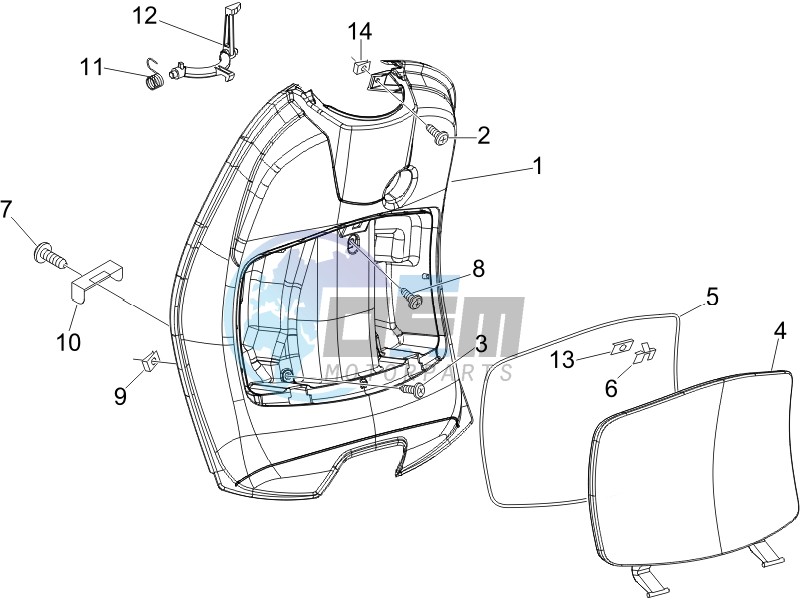 Front glovebox - Knee-guard panel