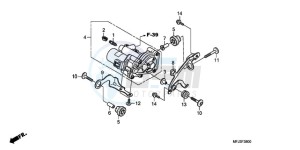 CBR600RA9 UK - (E / ABS) drawing REAR POWER UNIT (CBR600RA)