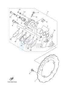 MT07 700 (1WSG) drawing REAR BRAKE CALIPER