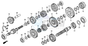 TRX350FM FOURTRAX 350 4X4 drawing TRANSMISSION