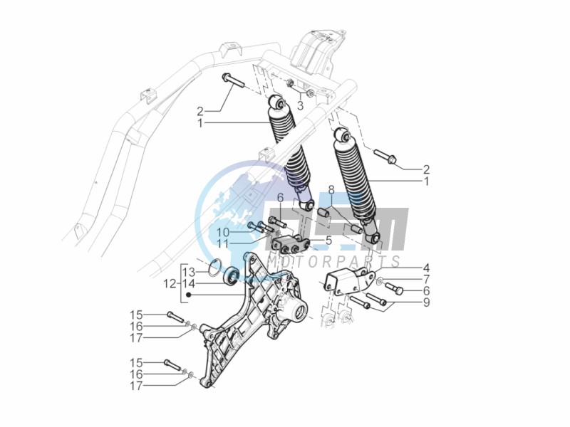 Rear suspension - Shock absorber/s