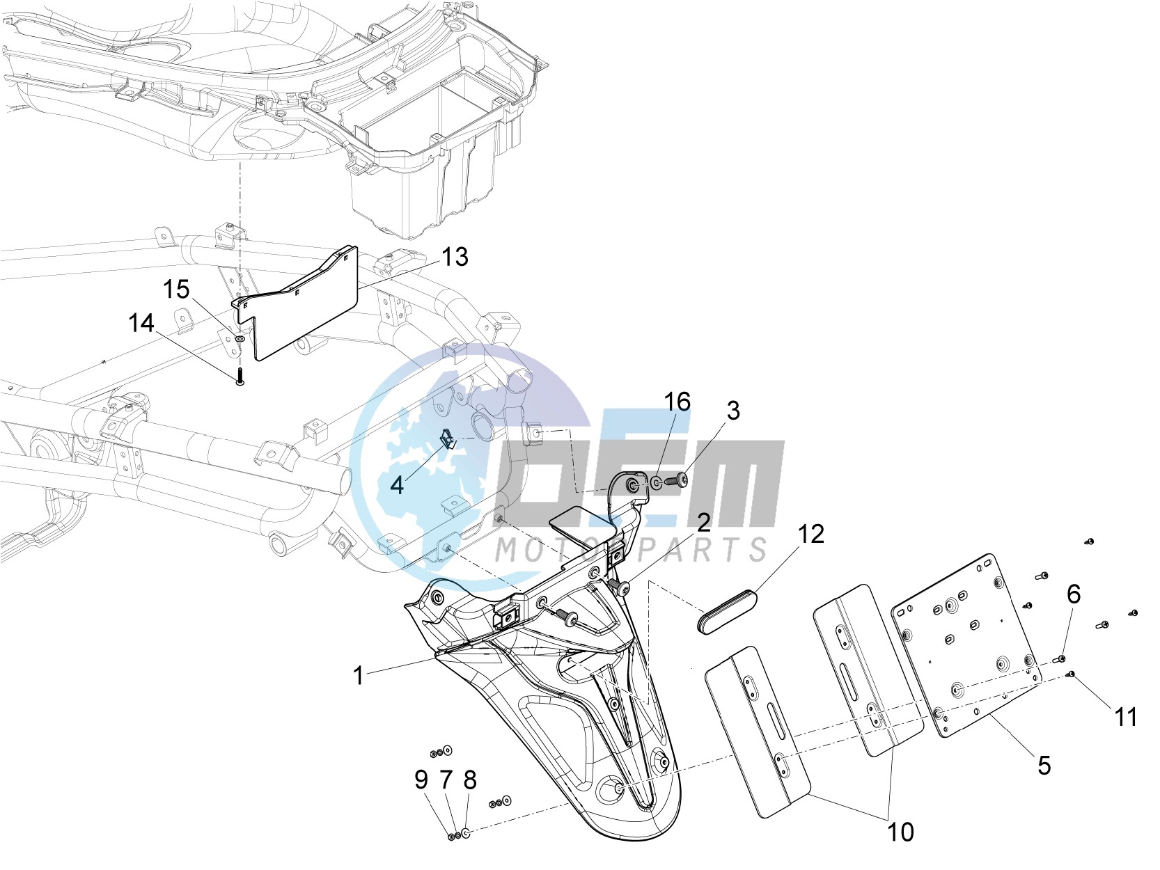 Rear cover - Splash guard